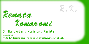 renata komaromi business card